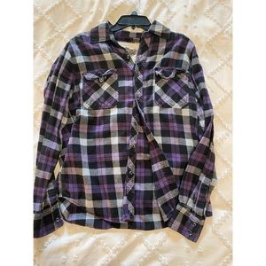 Purple plaid flannel